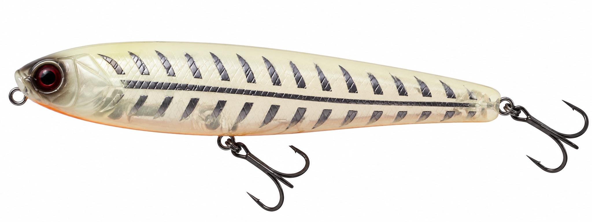 Jackall Bonnie Silent 107, cor White Silver Skeleton